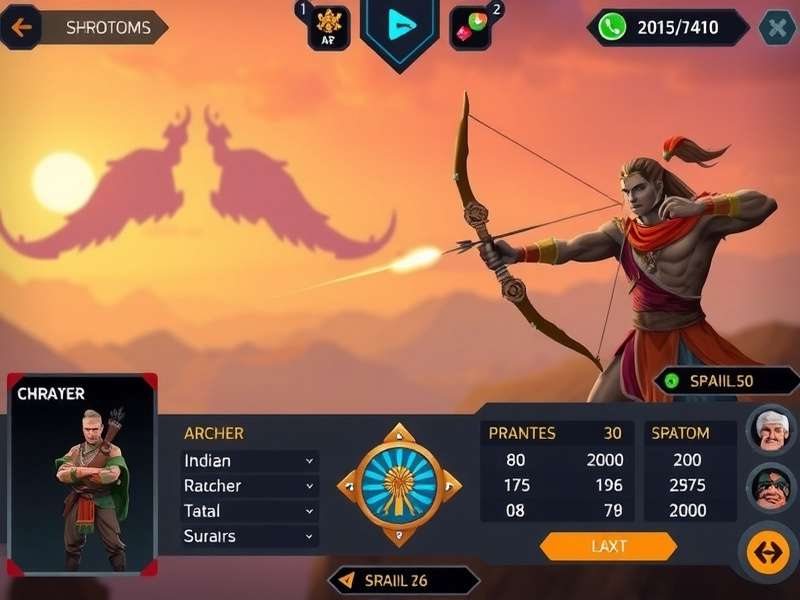 Fiesta Archer Elite Titan gameplay screenshot showing archery battle